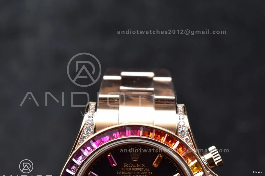 RG Edition Rainbow Black Bracelet ZF Daytona on Dial SH4130 Diamonds 116595RBOW 1:1 Best 0205